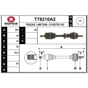 Comprar Árbol de transmisión de EAI T78210A2 a bajo precio de 130,80 €