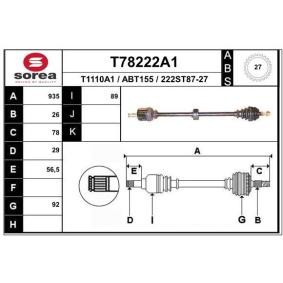 Comprar Árbol de transmisión de EAI T78222A1 a bajo precio de 130,80 €