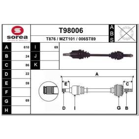 Comprar Árbol de transmisión de EAI T98006 a bajo precio de 117,95 €