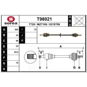 Comprar Árbol de transmisión de EAI T98021 a bajo precio de 117,95 €