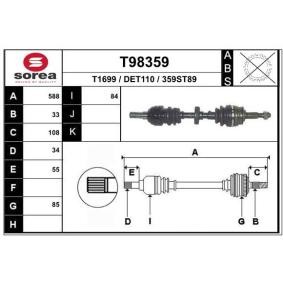 Comprar Árbol de transmisión de EAI T98359 a bajo precio de 117,95 €