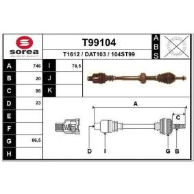 Comprar Árbol de transmisión de EAI T99104 a bajo precio de 63,80 €