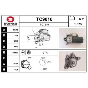 Köp Startmotor av SNRA TC9010 till det låga priset 1648,24 kr