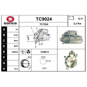 Köp Startmotor av SNRA TC9024 till det låga priset 2066,01 kr