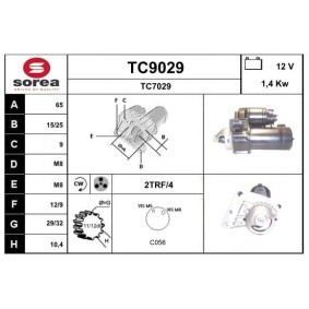 Köp Startmotor av SNRA TC9029 till det låga priset 994,48 kr