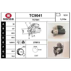 Köp Startmotor av SNRA TC9041 till det låga priset 914,13 kr