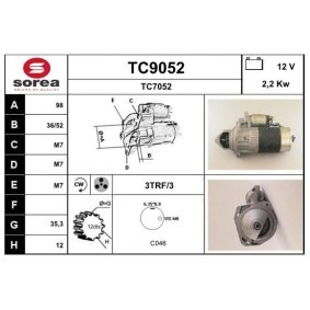 Köp Startmotor av SNRA TC9052 till det låga priset 2275,69 kr