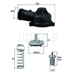 Kühlwasserthermostat von BEHR THERMOT-TRONIK TI 244 83D