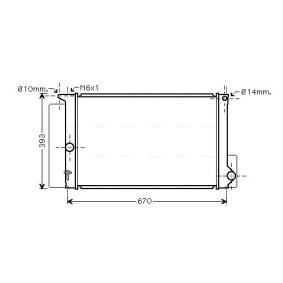 Achetez des Radiateur du moteur AVA COOLING SYSTEMS TOA2397 à prix pour 124,09 €