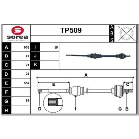 Comprar Árbol de transmisión de SERA TP509 a bajo precio de 149,11 €