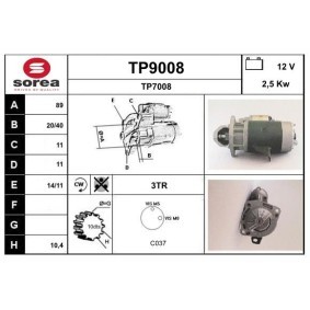 Köp Startmotor av SNRA TP9008 till det låga priset 2919,05 kr