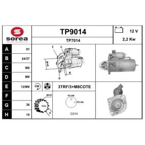 Köp Startmotor av SNRA TP9014 till det låga priset 2544,56 kr