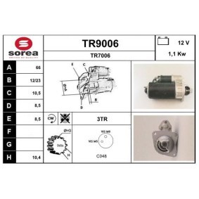 Köp Startmotor av SNRA TR9006 till det låga priset 1398,15 kr