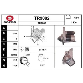 Köp Startmotor av SNRA TR9082 till det låga priset 2955,28 kr