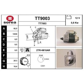 Köp Startmotor av SNRA TT9003 till det låga priset 1807,52 kr