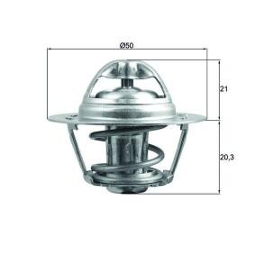 Kühlwasserthermostat von MAHLE ORIGINAL TX 196 83D