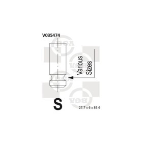 Comprar Válvula de admisión de BGA V035474 a bajo precio de 6,00 €
