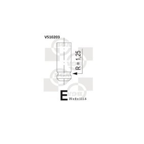 Comprar Válvula de admisión de BGA V510203 a bajo precio de 6,55 €