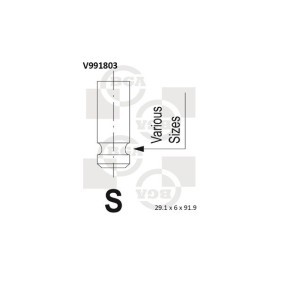 Comprar Válvula de admisión de BGA V991803 a bajo precio de 8,62 €