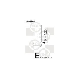 Comprar Válvula de admisión de BGA V992806 a bajo precio de 6,74 €