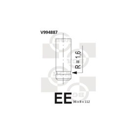 Achetez des Soupape d'échappement BGA V994887 à prix pour 10,52 €