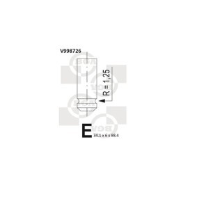Comprar Válvula de admisión de BGA V998726 a bajo precio de 9,61 €