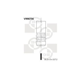 Comprar Válvula de admisión de BGA V998756 a bajo precio de 8,26 €