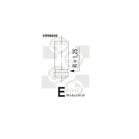 Comprar Válvula de admisión de BGA V998849 a bajo precio de 8,84 €