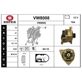 Köp Generator av SNRA VW8008 till det låga priset 2209,98 kr