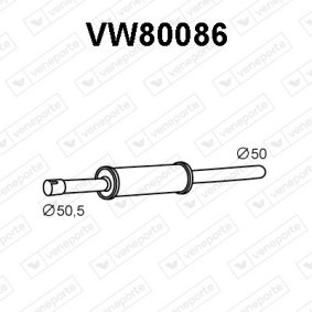 Kjøp Fremre eksospotte av VENEPORTE VW80086 til den lave prisen 590,38 NOK