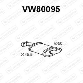 VOLKSWAGEN Mittelschalldämpfer von VENEPORTE