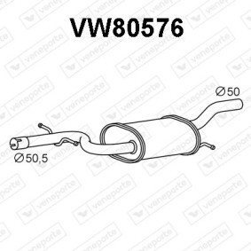 VOLKSWAGEN Mittelschalldämpfer von VENEPORTE