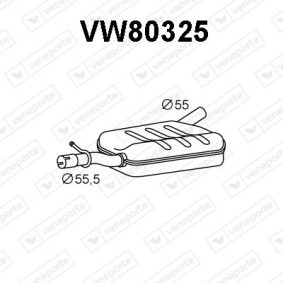 Köp Främre ljuddämpare av VENEPORTE VW80192 till det låga priset 1371,31 kr