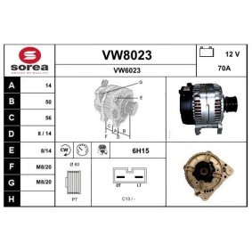 Köp Generator av SNRA VW8023 till det låga priset 2473,17 kr