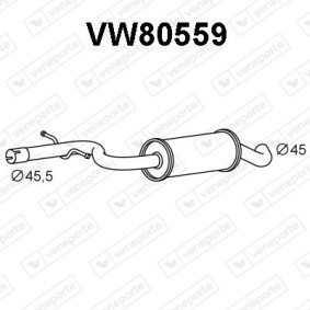 VOLKSWAGEN Mittelschalldämpfer von VENEPORTE
