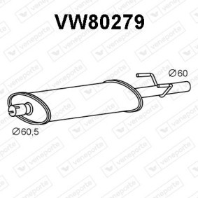 Köp Främre ljuddämpare av VENEPORTE VW80279 till det låga priset 1609,14 kr