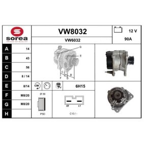 Köp Generator av SNRA VW8032 till det låga priset 2379,27 kr