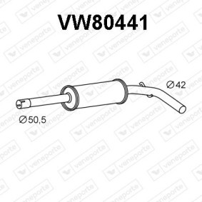 Köp Främre ljuddämpare av VENEPORTE VW80441 till det låga priset 888,89 kr