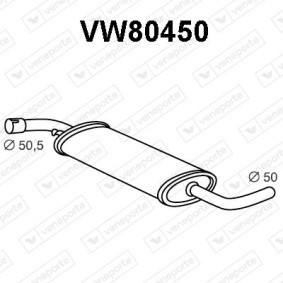 Mittelschalldämpfer VW80450 von VENEPORTE günstig für 89,83 € online kaufen