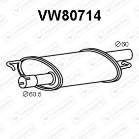 Köp Främre ljuddämpare av VENEPORTE VW80714 till det låga priset 1609,14 kr