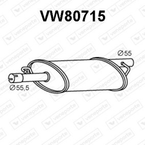 Köp Främre ljuddämpare av VENEPORTE VW80715 till det låga priset 1269,77 kr