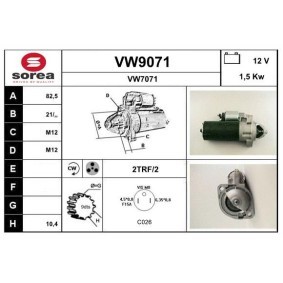 Köp Startmotor av SNRA VW9071 till det låga priset 3085,22 kr