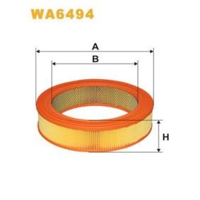 Kjøp Luftfilter av WIX FILTERS WA6494 til den lave prisen 147,21 NOK