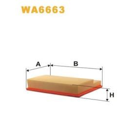 Compre Filtro de ar da WIX FILTERS WA6663 a um preço baixo por 24,17 €