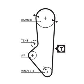 Achetez des Courroie de distribution GATES 5253XS à prix pour 23,53 €