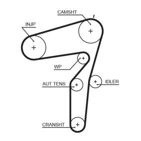 Achetez des Courroie de distribution GATES 5600XS à prix pour 58,14 €