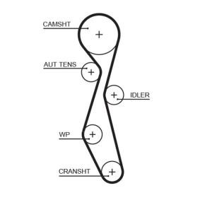 Achetez des Courroie de distribution GATES 5633XS à prix pour 61,19 €