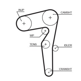 Achetez des Courroie de distribution GATES 5646XS à prix pour 39,34 €