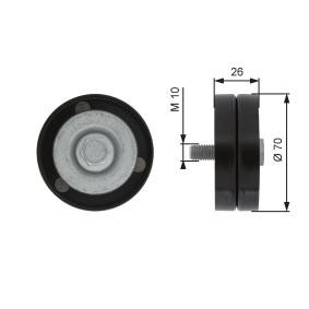 Achetez des Galet enrouleur de courroie d'accessoire GATES T36363 à prix pour 69,27 €