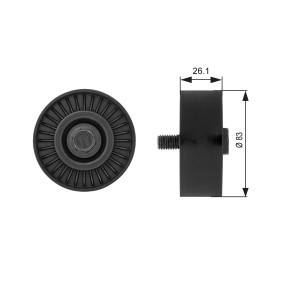 Achetez des Galet enrouleur de courroie d'accessoire GATES T38027 à prix pour 31,27 €